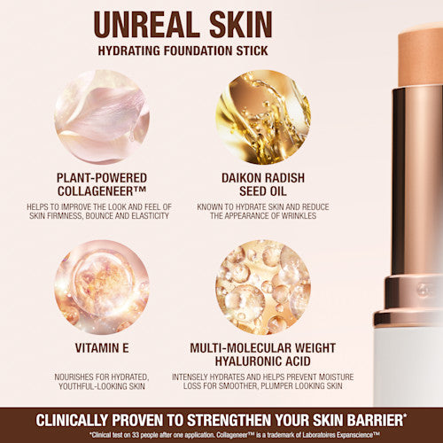 Unreal Skin · Base en barra con glow