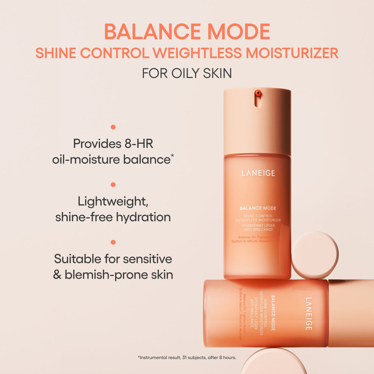 Balance Mode · Hidratante control de brillo
