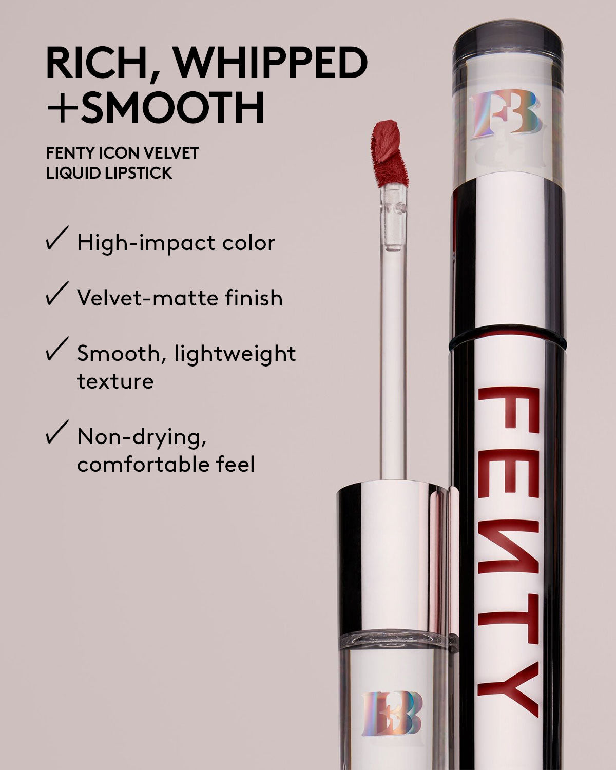 Fenty Icon Velvet · Labial líquido mate