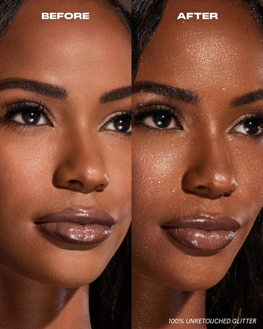 On 'Til Dawn Brown Sugar · Spray fijador con glitter bronce
