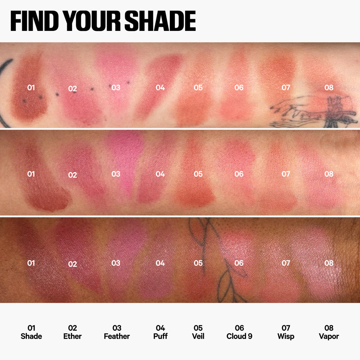 Lip + Cheek Blur · Rubor y labial en barra