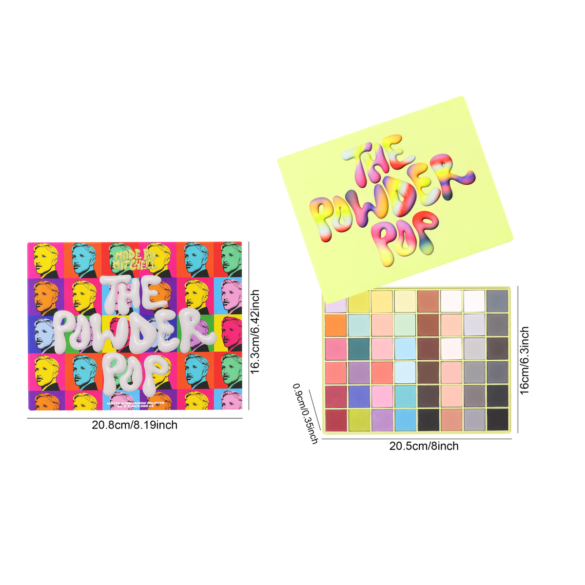 The Powder Pop · Paleta de 48 sombras mate