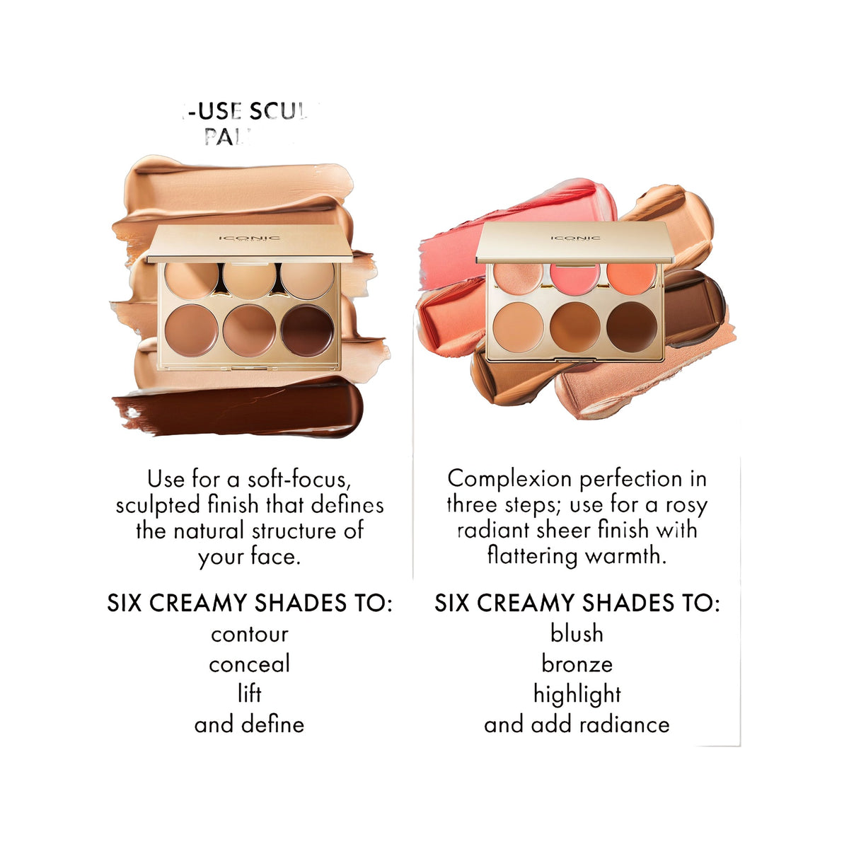 Cream Face Palette · Paleta en crema