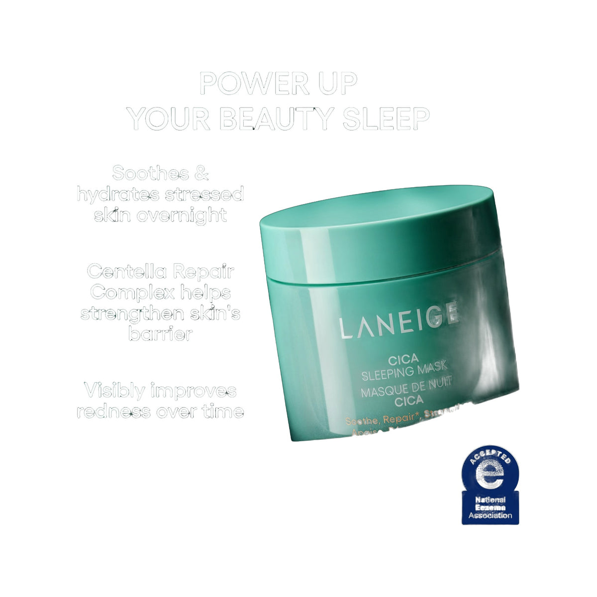 Cica Sleeping Mask · Mascarilla calmante de noche